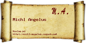 Michl Angelus névjegykártya